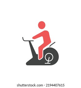 Stationary bicycle, Exercise Bike icons  symbol vector elements for infographic web