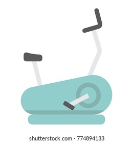 Stationary bicycle flat icon, fitness and sport, Exercise Bike sign vector graphics, a colorful solid pattern on a white background, eps 10.