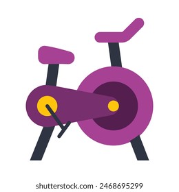 Stationary Bicycle Vector Flat Icon Design