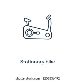 Stationary bike concept line icon. Linear Stationary bike concept outline symbol design. This simple element illustration can be used for web and mobile UI/UX.