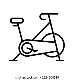 Stationary bike icon. fitness sign. vector