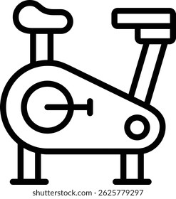 projeto de ilustração de ícone de bicicleta estacionário com contorno, isso não é feito de qualquer geração de IA