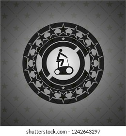 stationary bike icon inside dark badge