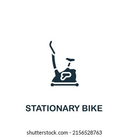 Stationary Bike icon. Monochrome simple Fitness icon for templates, web design and infographics