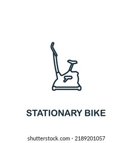 Stationary Bike icon. Monochrome simple Fitness icon for templates, web design and infographics