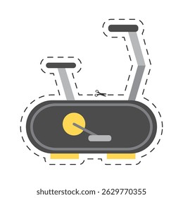 Ícone de bicicleta estacionária. Ilustração vetorial