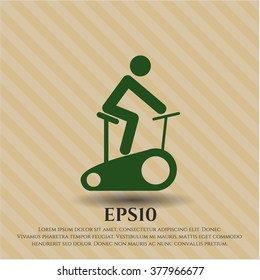 Stationary bike icon vector illustration