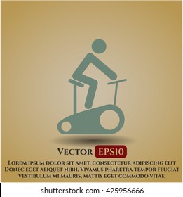 stationary bike icon vector symbol flat eps jpg app