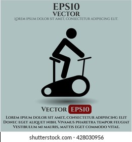 stationary bike icon vector symbol flat eps jpg app