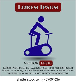 stationary bike icon vector symbol flat eps jpg app