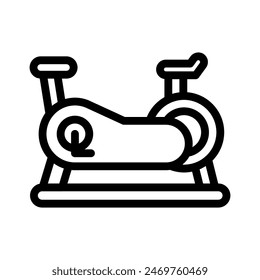 stationary bike line icon illustration vector graphic. Simple element illustration vector graphic, suitable for app, websites, and presentations isolated on white background