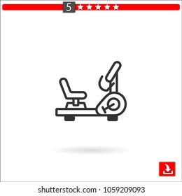 stationary bike vector icon