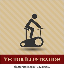 Stationary bike vector icon