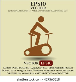 Stationary bike vector icon