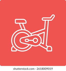 Ícone de vetor de bicicleta estacionária. Pode ser usado para impressão, aplicativos móveis e da Web.