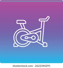 Ícone de vetor de bicicleta estacionária. Pode ser usado para impressão, aplicativos móveis e da Web.