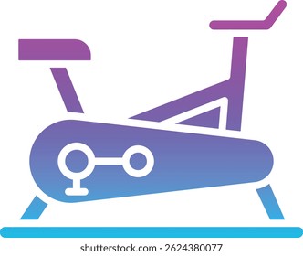 Ícone de vetor de bicicleta estacionária. Pode ser usado para impressão, aplicativos móveis e da Web.