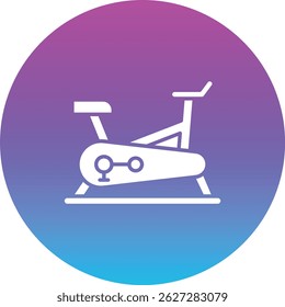 Ícone de vetor de bicicleta estacionária. Pode ser usado para impressão, aplicativos móveis e da Web.