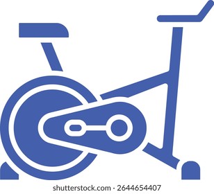 Ícone de vetor de bicicleta estacionária. Pode ser usado para impressão, aplicativos móveis e da Web.
