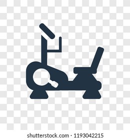 Stationary bike vector icon isolated on transparent background, Stationary bike transparency logo concept