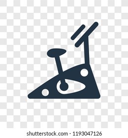 Stationary bike vector icon isolated on transparent background, Stationary bike transparency logo concept