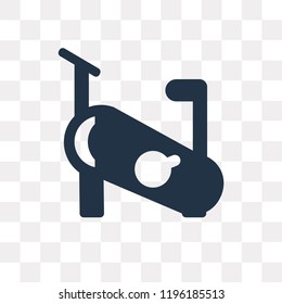 Stationary Bike vector icon isolated on transparent background, Stationary Bike transparency concept can be used web and mobile