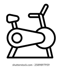 Stationary Bike Vector Line Icon Design For Personal And Commercial Use