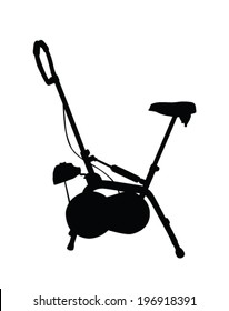 stationary bike vector silhouette