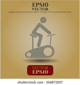 Stationary bike vector symbol