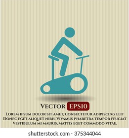 Stationary bike vector symbol