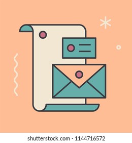 Stationary. Branding concept. Unique and creative illustration. Flat design thin line style. Usage for e-mail newsletters, web banners, headers, blog posts, print and more.