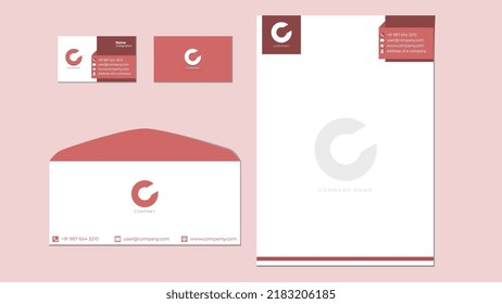 stationary branding template, envelope business card and latter head vector graphic set.