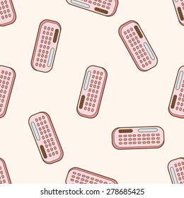 stationary calculator , cartoon seamless pattern background