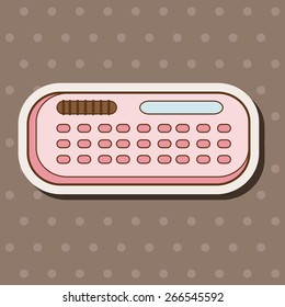 stationary calculator theme elements vector,eps