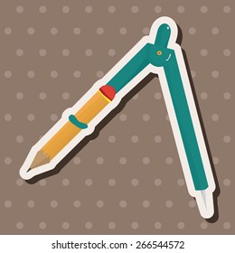 stationary compass theme elements vector,eps