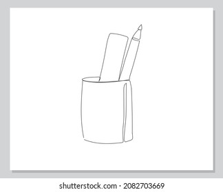 stationary continuous one line illustration