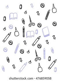 Stationary doodle vector art