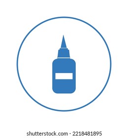 Stationary education glue bottle icon | Circle version icon |