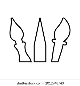 Stationary, education, learning line icon. Outline vector.