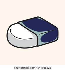 stationary eraser theme elements vector,eps