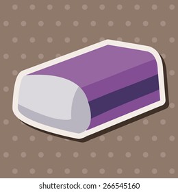 stationary eraser theme elements vector,eps