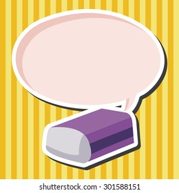 stationary eraser theme elements vector,eps