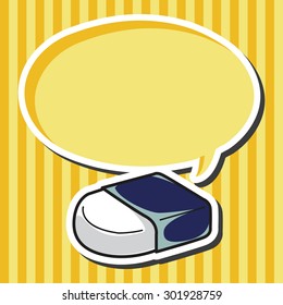 stationary eraser theme elements vector,eps