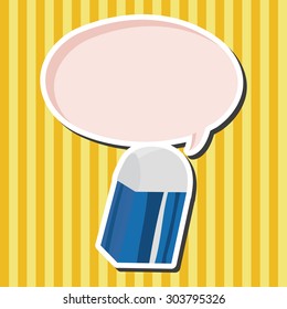 stationary eraser theme elements vector,eps