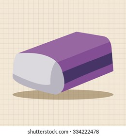 stationary eraser theme elements vector,eps