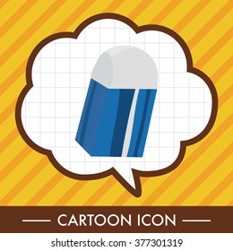stationary eraser theme elements vector,eps