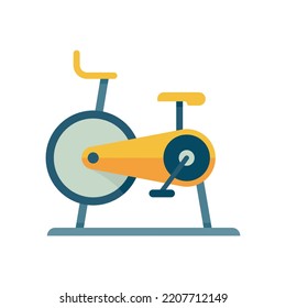 Stationary exercise bike icon. Flat illustration of Stationary exercise bike vector icon isolated on white background