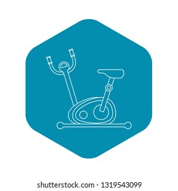 Stationary exercise bike icon. Outline illustration of stationary exercise bike vector icon for web