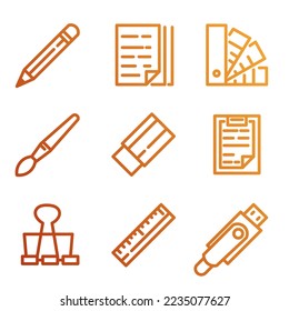 stationary icon design. vector design and icon, for your business