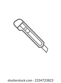 Stationary icon, doodle style cutter icon